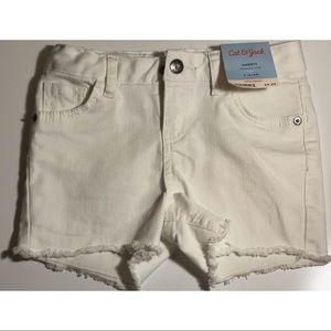 NWT Cat & Jack Small White Jean Shorts.